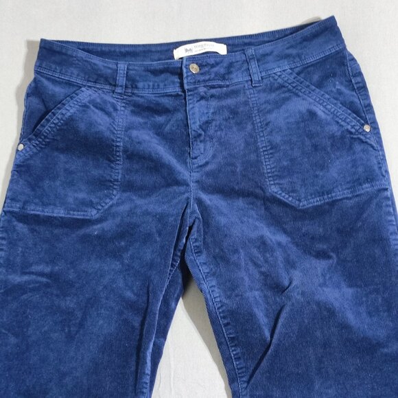 WindRiver High rise Bootcut Corduroy Pants women's size 10X30 blue patch pockets - Picture 2 of 10